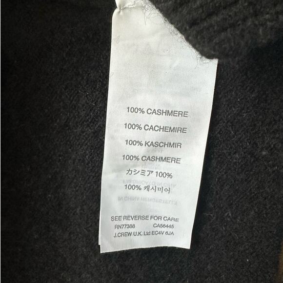 J. Crew Collection Black 100% Italian Cashmere Size Small - Picture 4 of 9